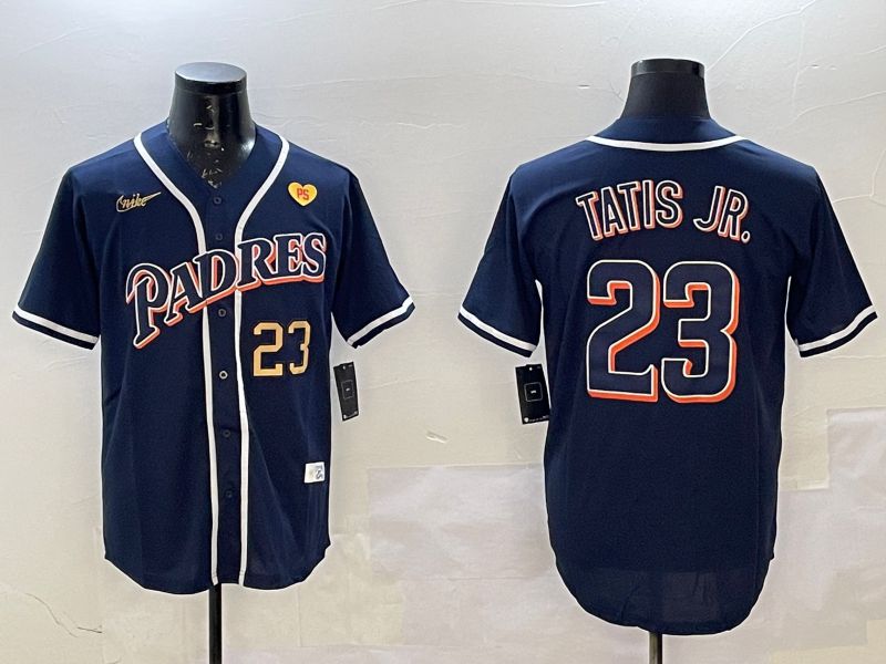 Men San Diego Padres #23 Tatis jr Blue Throwback Game 2025 Nike MLB Jersey style 9->san diego padres->MLB Jersey
